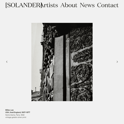 Lee Miller — Solander Collection