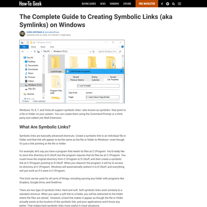 The Complete Guide to Creating Symbolic Links (aka Symlinks) on Windows