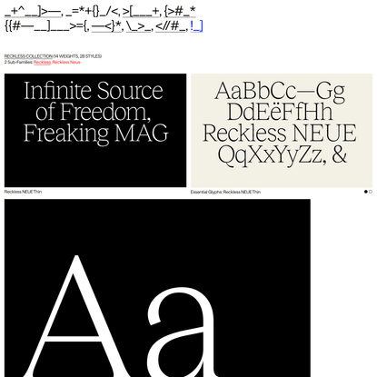 Reckless Neue - Displaay Type Foundry