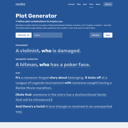 Plot Generator • The Ultimate Bank of 500,000+ Plots