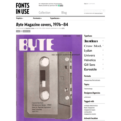 Byte Magazine covers, 1976–84