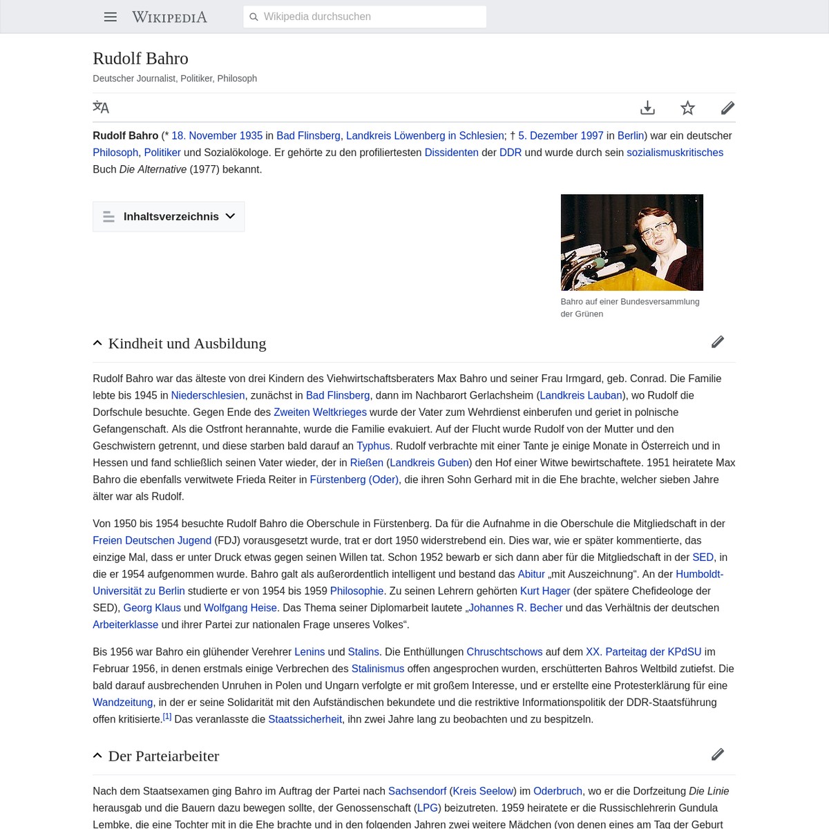 Rudolf Bahro - Wikipedia — Are.na