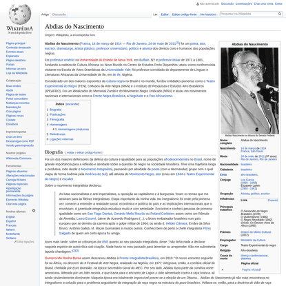 Abdias do Nascimento - Wikipédia, a enciclopédia livre