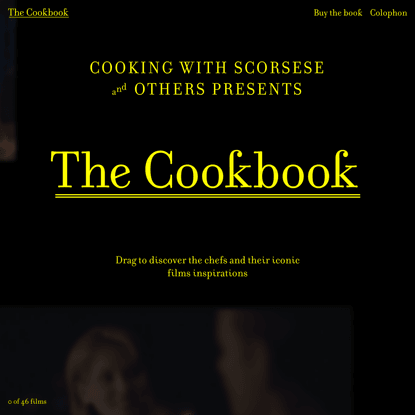 Cooking with Scorsese and Others: The Cookbook