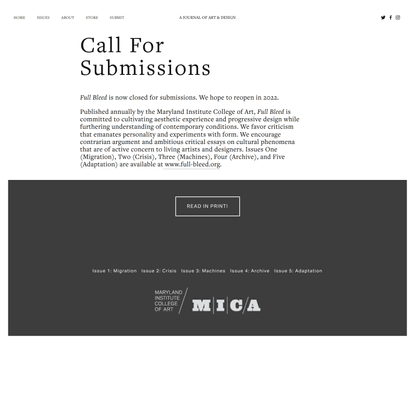 Submit — Full Bleed