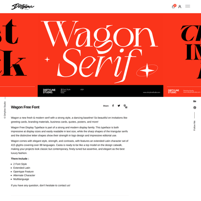 Wagon Free Font – Dirtyline Studio