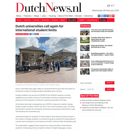 Dutch universities call again for international student limits - DutchNews.nl