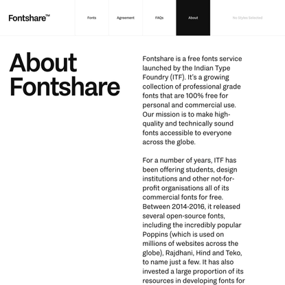 About | Fontshare: Quality fonts. Free.