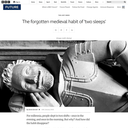 The forgotten medieval habit of two sleeps