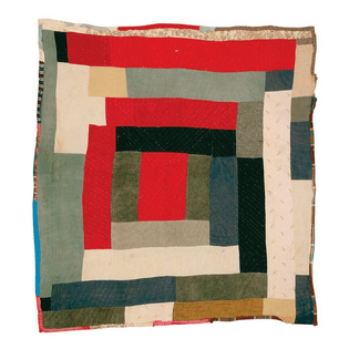 . Joanna Pettway Housetop Variation, 1950 Corduroy, wool, linen 72 x 69 inches (182.9 x 175.3 cm) . . . . Collection of the Souls Grown Deep Foundation . . (📷: Stephen Pitkin/ Pitkin Studio) . #joannapettway #geesbend #geesbendquilts #quilt #geometric #textile #textileart #textiledesign #soulsgrowndeepfoundation #softgeometry