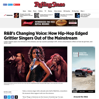 How Hip-Hop Edged Grittier R&amp;B Singers Out of the Mainstream