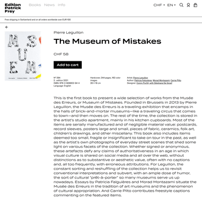The Museum of Mistakes | Edition Patrick Frey