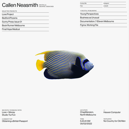 Callen Neasmith | Melbourne Based Designer
