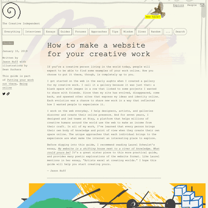 How to make a website for your creative work