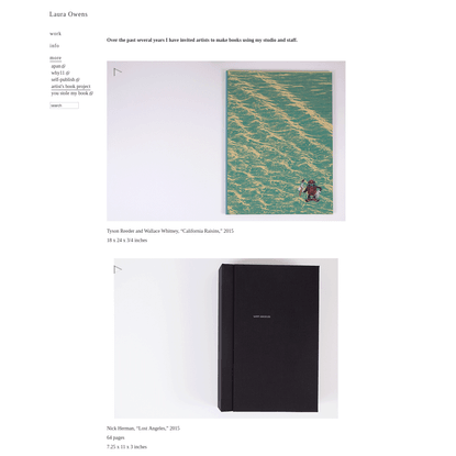 artist's books