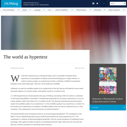 The world as hypertext | OUPblog