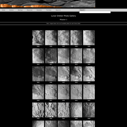 Lunar Orbiter 1 Photo Gallery