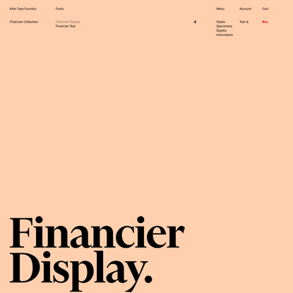 Klim Type Foundry · Financier Display fonts