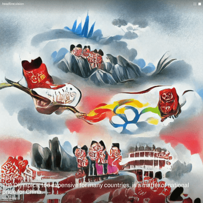Headline Vision - The Olympics, too expensive for many countries, is a matter of national pride for China.