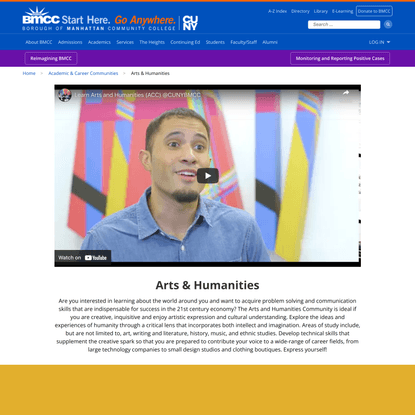 Arts &amp; Humanities – BMCC