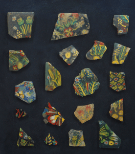 Fragments of Glass Floral Inlays, Egypt, Ptolemaic Period–Roman Period, (1st century BCE–1st century CE)