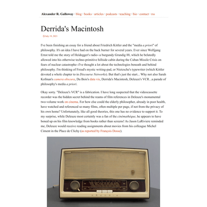 Derrida’s Macintosh | Alexander R. Galloway
