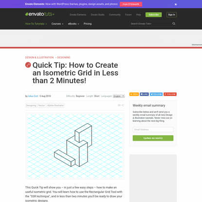 Quick Tip: How to Create an Isometric Grid in Less than 2 Minutes!