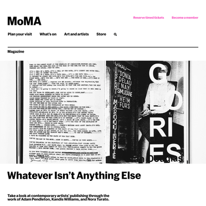 Whatever Isn’t Anything Else | Magazine | MoMA