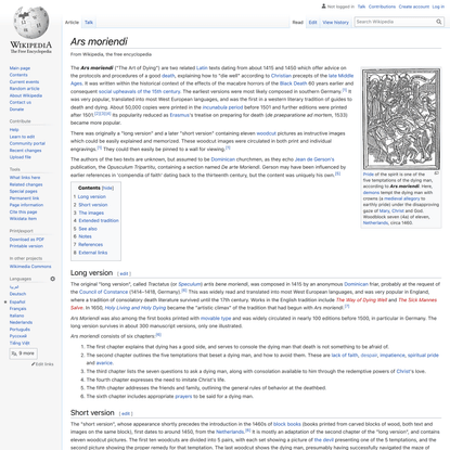 Ars moriendi - Wikipedia