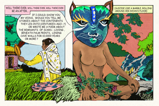 Chitra Ganesh, Cat Meditation and Mirrored Fields