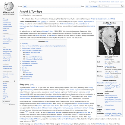 Arnold J. Toynbee - Wikipedia