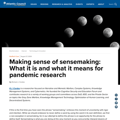 Making sense of sensemaking: What it is and what it means for pandemic research