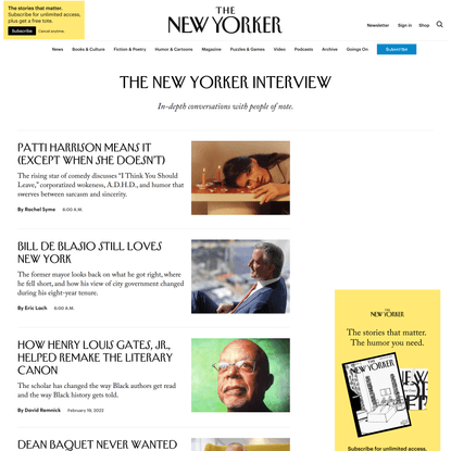 The New Yorker Interview | The New Yorker