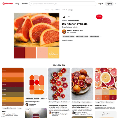 Grapefruit color palette | Food colors palette, Warm palette, Grapefruit