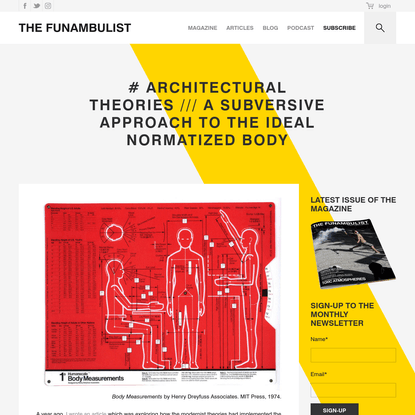# ARCHITECTURAL THEORIES /// A Subversive Approach to the Ideal Normatized Body - THE FUNAMBULIST MAGAZINE