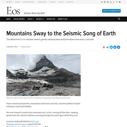 Mountains Sway to the Seismic Song of Earth - Eos