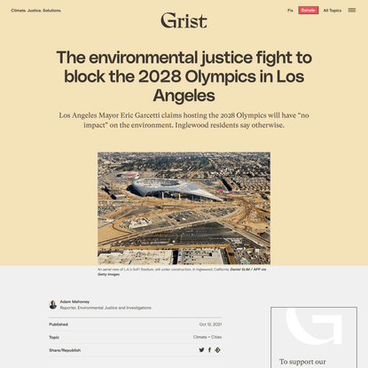 The environmental justice fight behind Los Angeles' 2028 Olympics | Grist