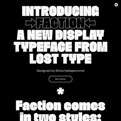 Faction typeface