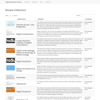 Digital Manifesto Archive