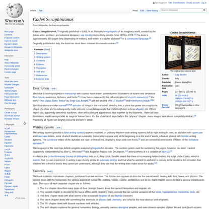 Codex Seraphinianus - Wikipedia