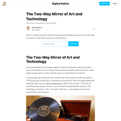 The Two-Way Mirror of Art and Technology
