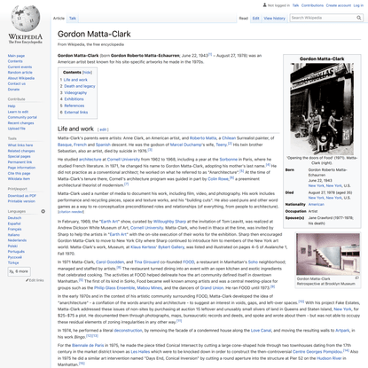 Gordon Matta-Clark - Wikipedia