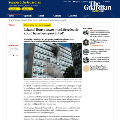 Lakanal House tower block fire: deaths ‘could have been prevented’