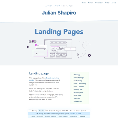 Growth Handbook: How to write landing pages