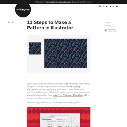 11 Steps to Make a Pattern in Illustrator - Shillington Design Blog