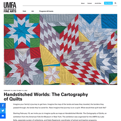 Handstitched Worlds: The Cartography of Quilts | The Utah Museum of Fine Arts