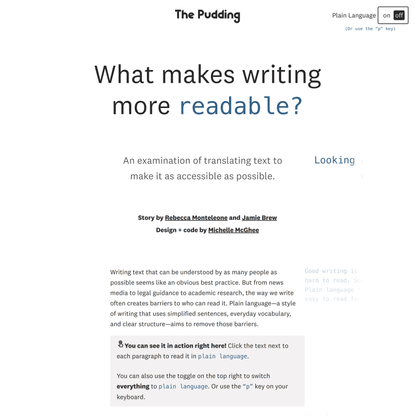 What makes writing more readable?