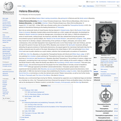 Helena Blavatsky - Wikipedia