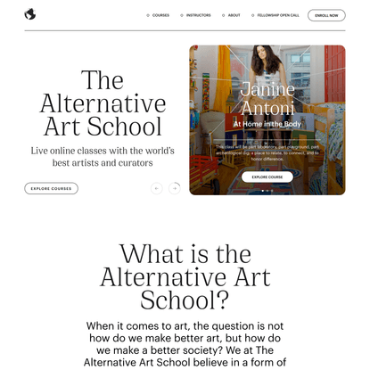 The Alternative Art School | The most visionary artists and curators in the world