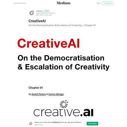 CreativeAI - creative.ai - Medium
